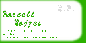 marcell mojzes business card